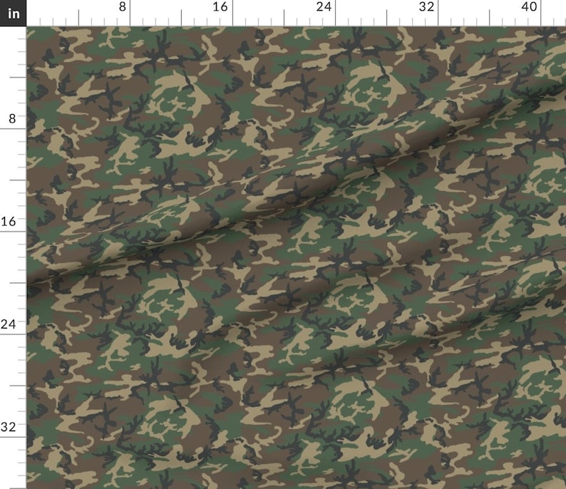 Camouflage Fabric M81 Woodland Camo Half Scale By Ricraynor | Etsy