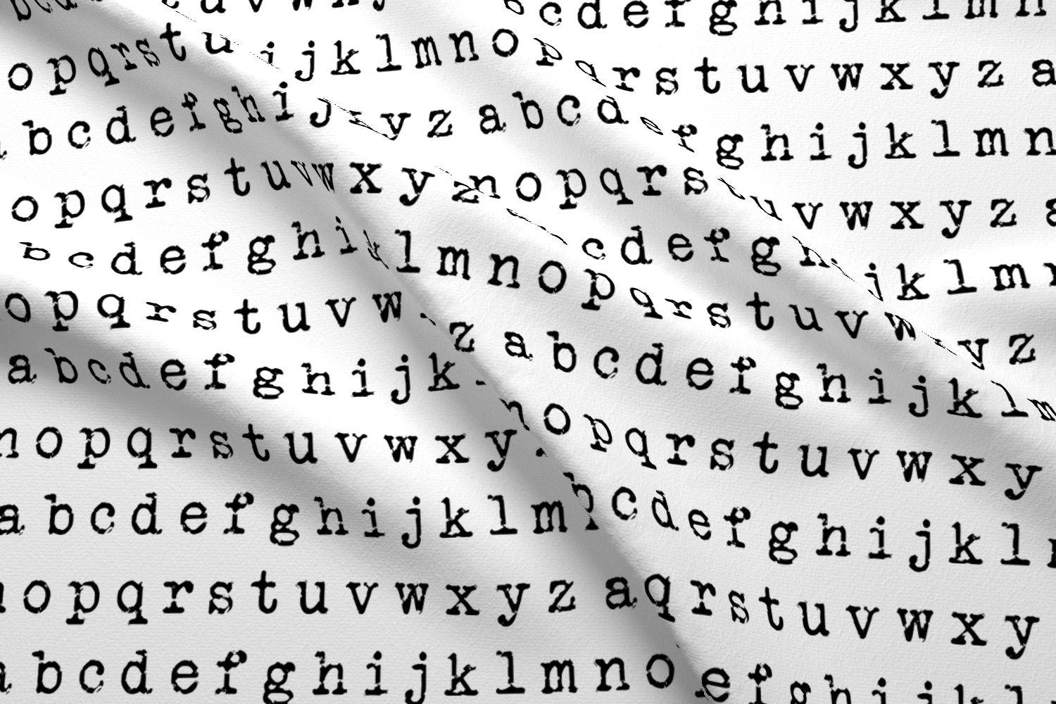 Typewriter Letters Fabric Typewriter Alphabet Black On Etsy