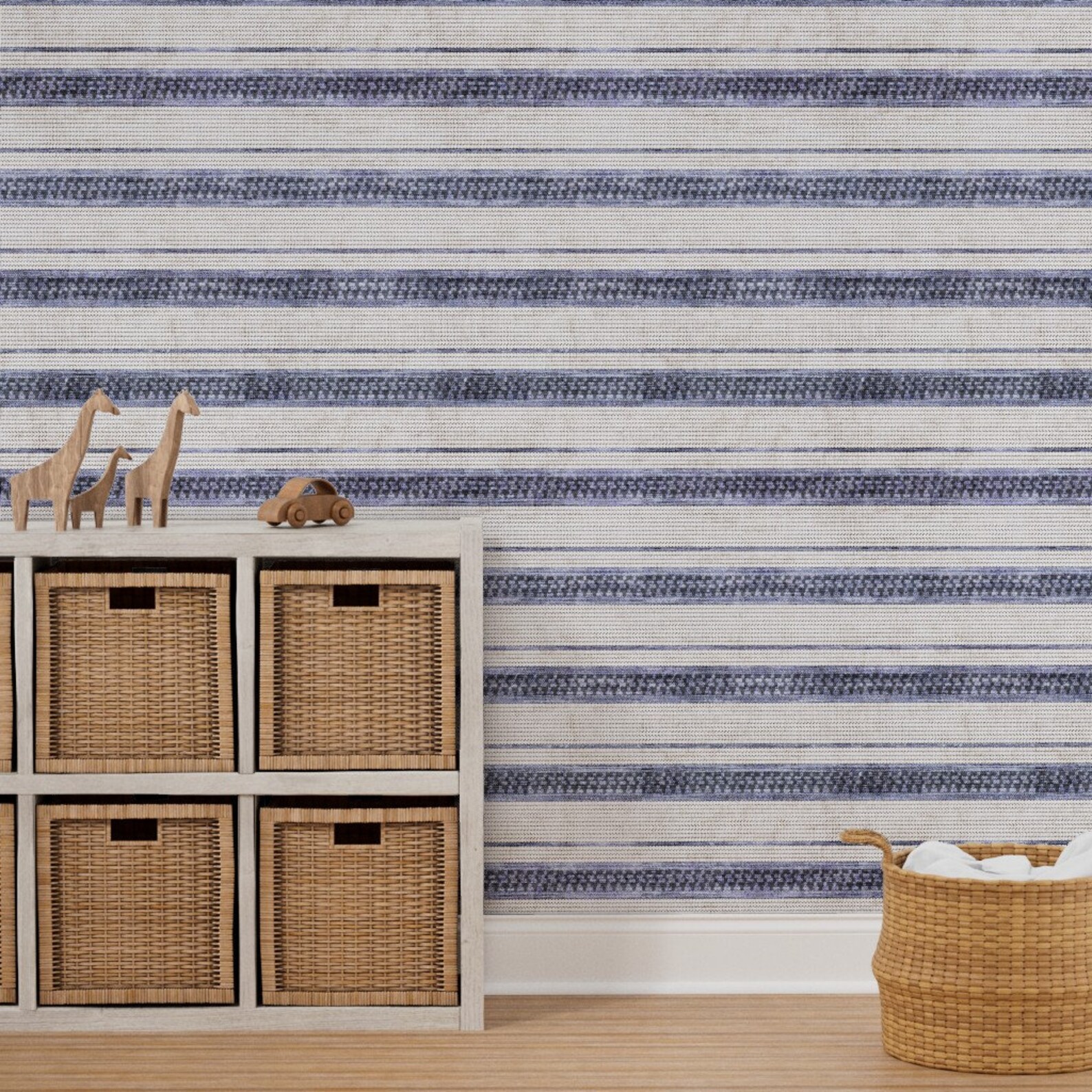 French Stripe Wallpaper French Linen Stripe Indie by Holli - Etsy