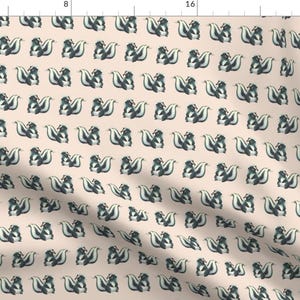 Woodland Skunk Fabric - Woodland Skunk On Beige By Silveroakdesign - Cute Animal Nursery Decor Cotton Fabric By The Yard With Spoonflower