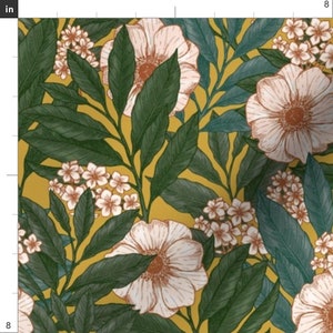 Tropical Vintage Flower Fabric Vintage Floral Pattern by Adehoidar ...