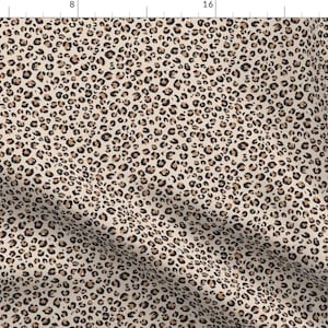 Micro Scale Leopard Print Fabric - Mini Animal Print Brown And Tan Leopard Print By Erin Kendal - Cotton Fabric By The Yard With Spoonflower