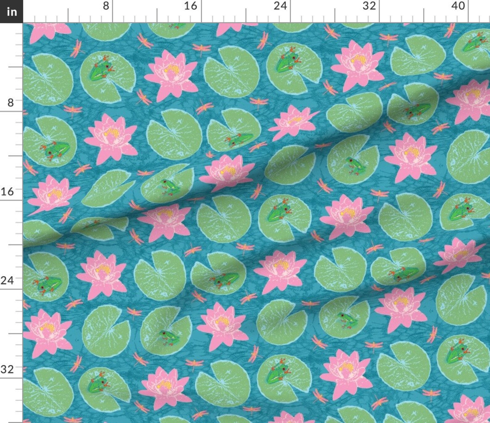 Frog Lily Fabric Frog Lily by Pattyryboltdesigns Etsy