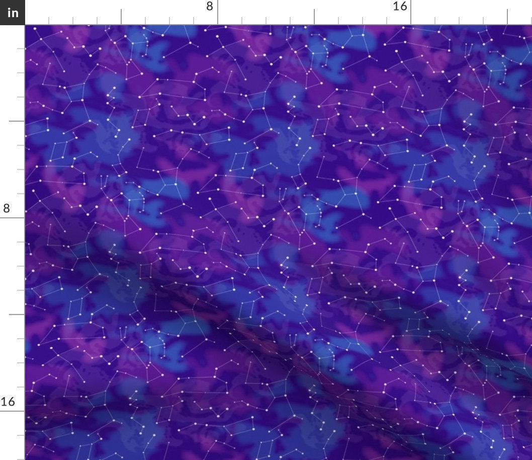 Constellations Fabric Celestial Lights by Jjtrends Etsy