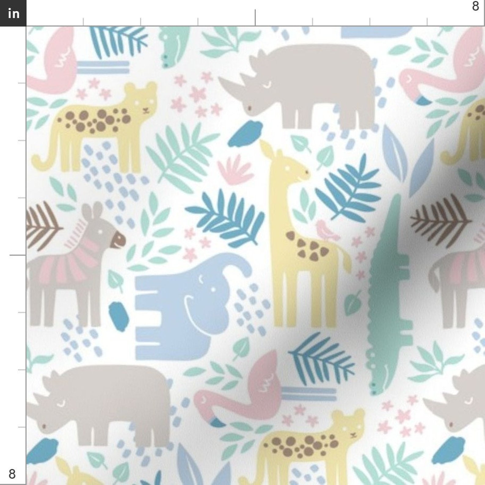 Animal Nursery Fabric Safari Animal Nursery 1 by Liagriffith Etsy