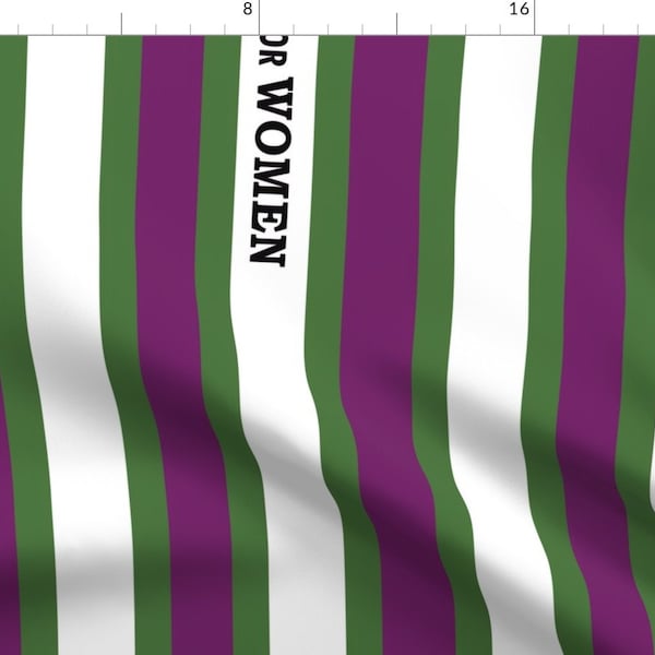 Suffragette Fabric - Suffragist Sash Green And Purple By Fentonslee - History Suffragette Sash Cotton Fabric By The Yard With Spoonflower