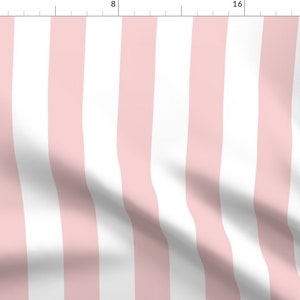 Stripes Fabric - Bold Stripe Dogwood Vertical By Lilyoake - Stripes Vertical Bold Pink White Cotton Fabric By The Yard With Spoonflower