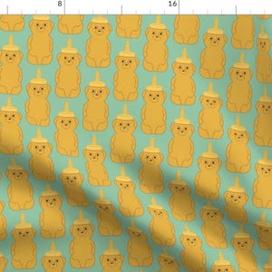 Honey Bear Fabric - Honeybears By Heidikenney - Honey Bear Cotton Fabric By The Yard With Spoonflower