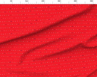 Retro Extra Wide Sateen Fabric Holidays Geometric Whimsical Colorful Quilting Fabric By The Yard Christmas Confetti Red by scarlet_soleil