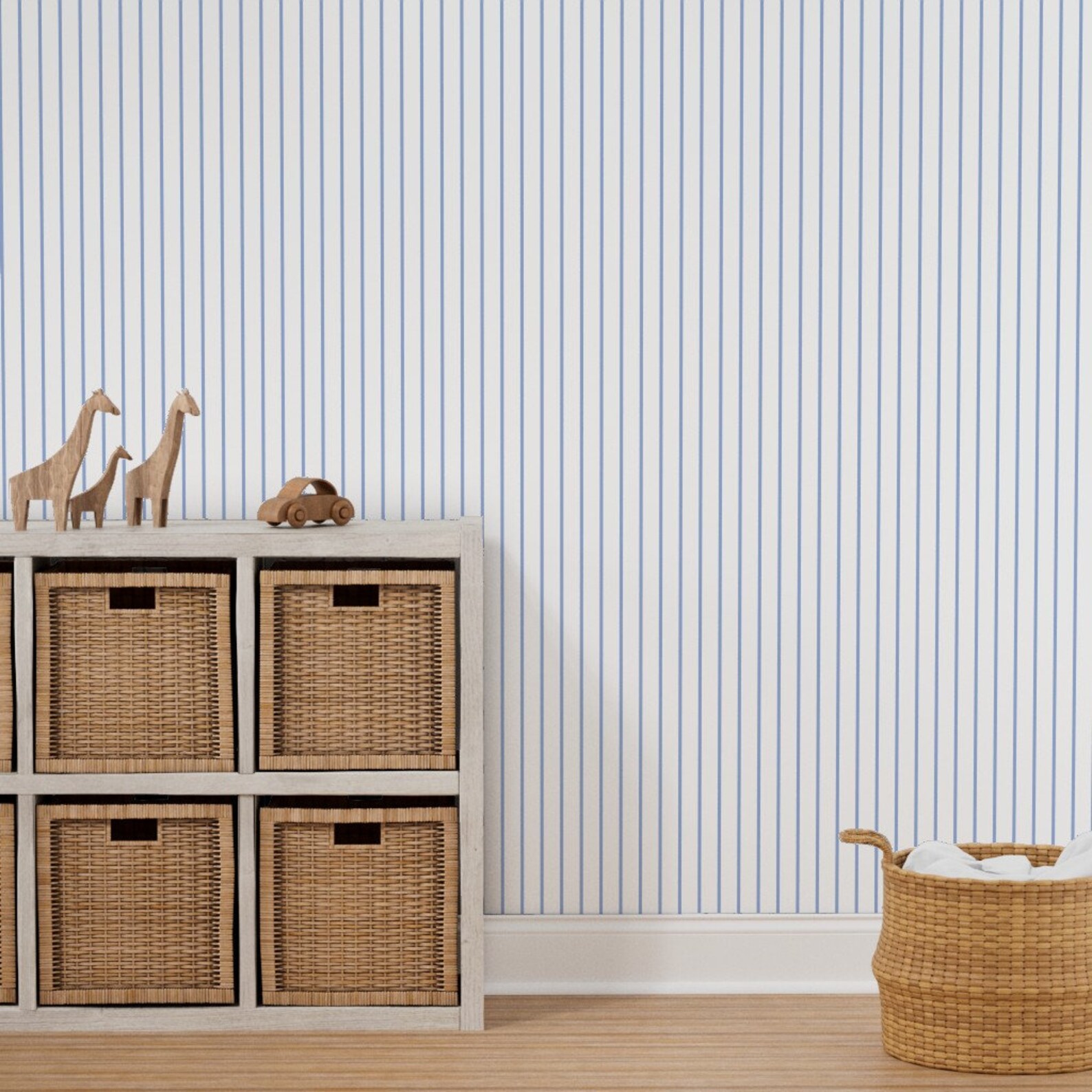Nautical Stripe Wallpaper Narrow Retro Stripe by Etsy