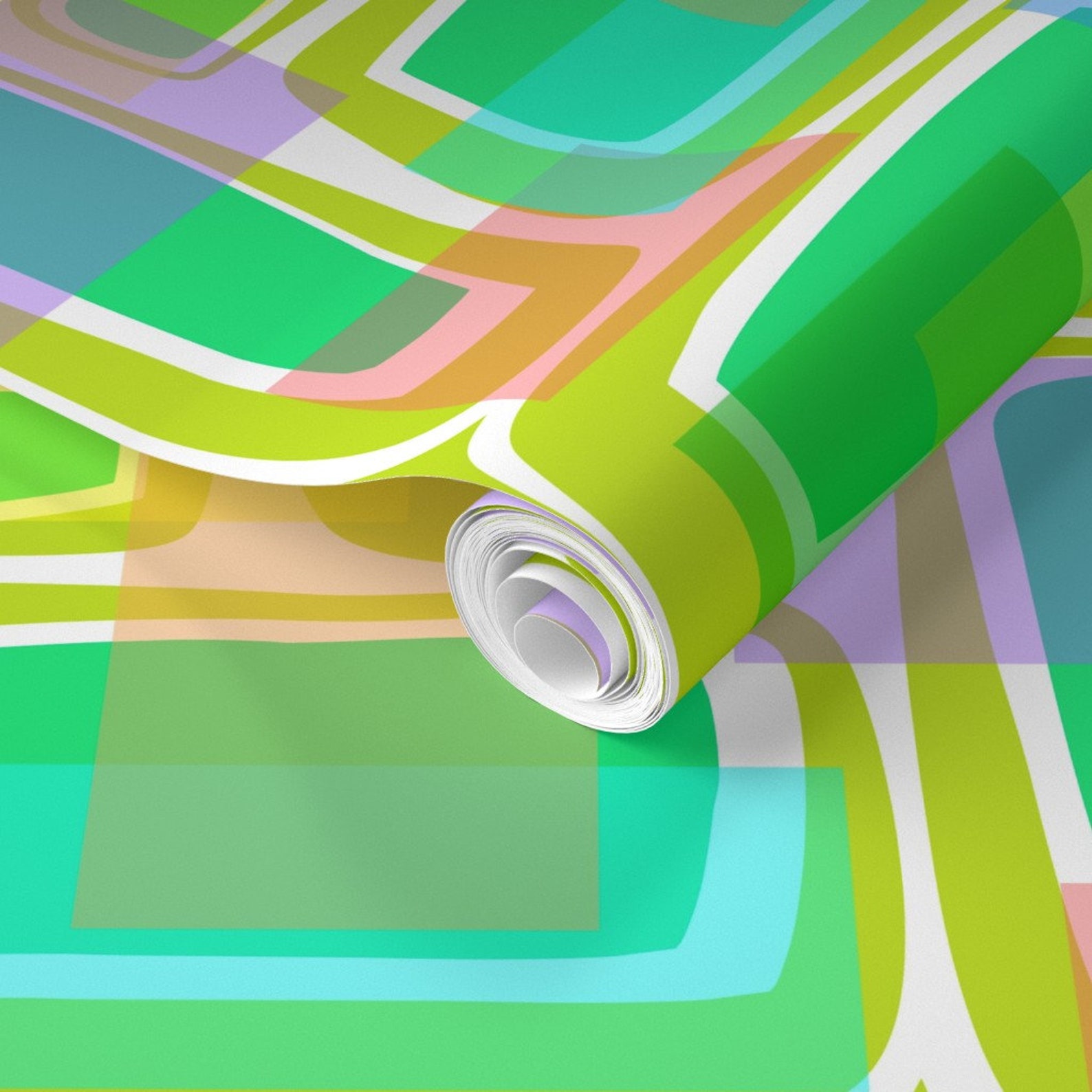 Mid Century Modern Wallpaper Mod Century Pastel by Madtropic Etsy