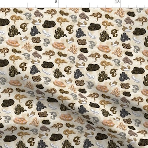 Snakes Fabric - Ball Python Morph By Stormslegacy - Beige Desert Brown Snakes Reptiles Animal Cotton Fabric By The Yard With Spoonflower