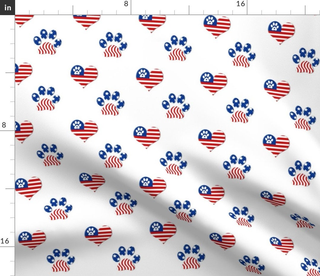 Dog Bandana American Flag Fabric Patriotic Dog Bandana Paw Etsy