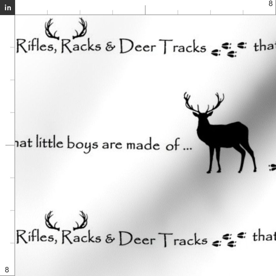 Deer Fabric Rifles Racks Deer Tracks / Baby Boy Nursery by Etsy