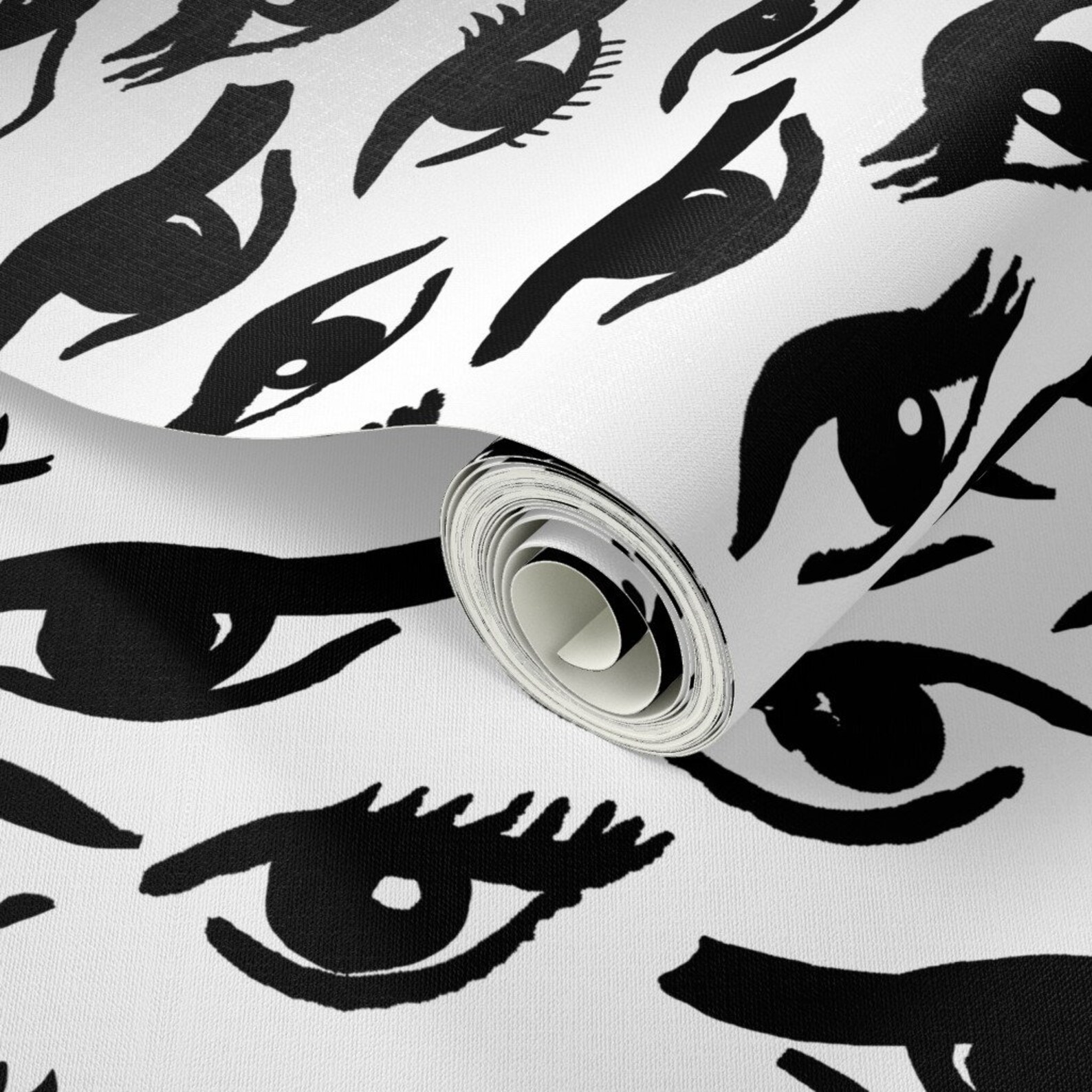 Eyes Wallpaper Eyes Vintage Black and White by Andrea Lauren - Etsy