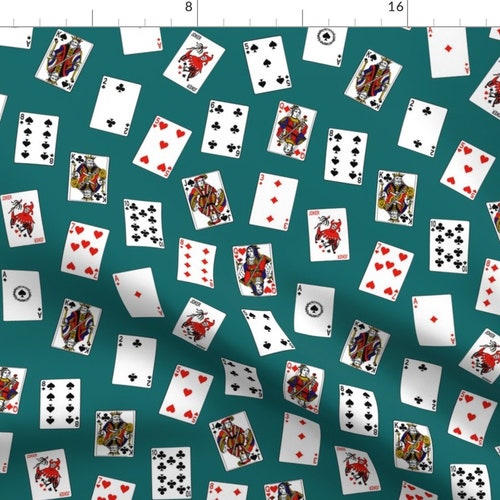 Playing Cards Fabric Royals by Thin Line Textiles Playing Etsy