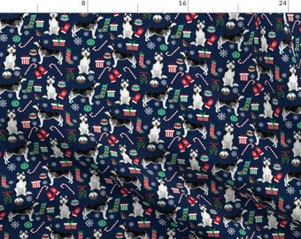 Husky Dog Fabric - Alaskan Husky Christmas Dog Cute Siberian Husky Best Huskies By Petfriendly - Cotton Fabric by the Yard with Spoonflower