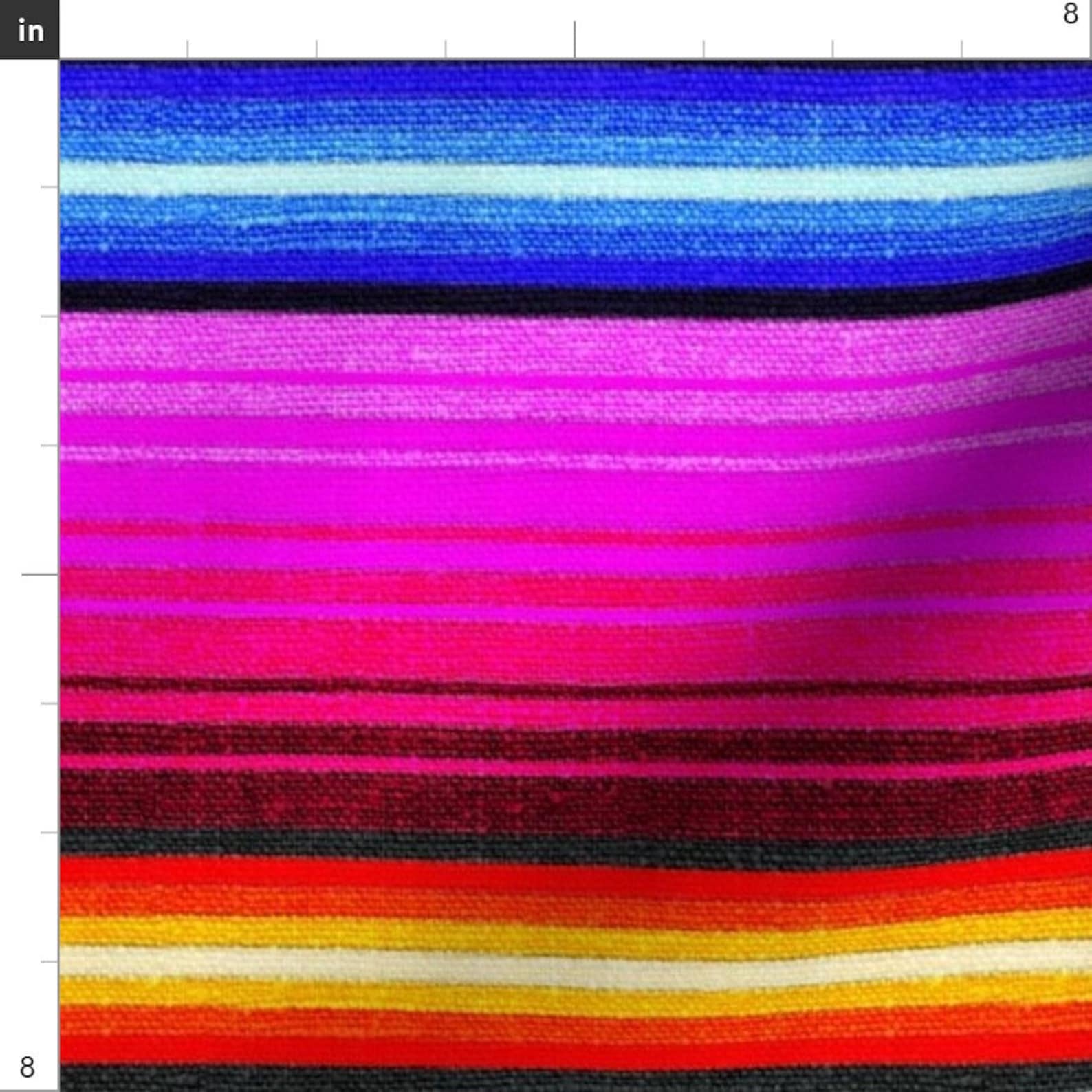 Serape Fabric Mexican Blanket Serape Southwest Stripe Etsy