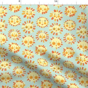 Sun Fabric - Let It Shine By Amel24 - Summer Fun Cotton Fabric By The Yard With Spoonflower