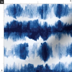 Indigo Blue Tie Dye Pattern Fabric Indigo Shibori Stripe By Radianthomestudio Indigo Cotton Fabric By The Yard With Spoonflower image 2
