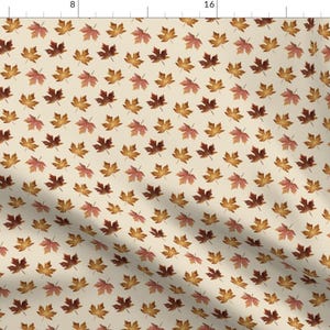 Maple Leaves Fabric - Watercolor Fall Leaves by sahndamarie - Autumn Harvest Tiny Scale Fall Colors  Fabric by the Yard by Spoonflower