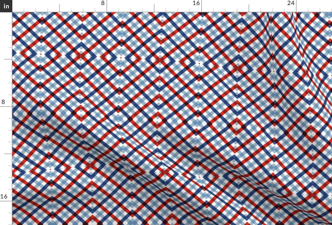 Patriotic Stripes Fabric - Red White and Blue 4th of July by Furbuddy ...