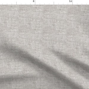 Faux Linen Look Fabric - Solid Linen By Nouveau Bohemian - Linen Look Gray Classic Grey Solid Cotton Fabric By The Yard With Spoonflower