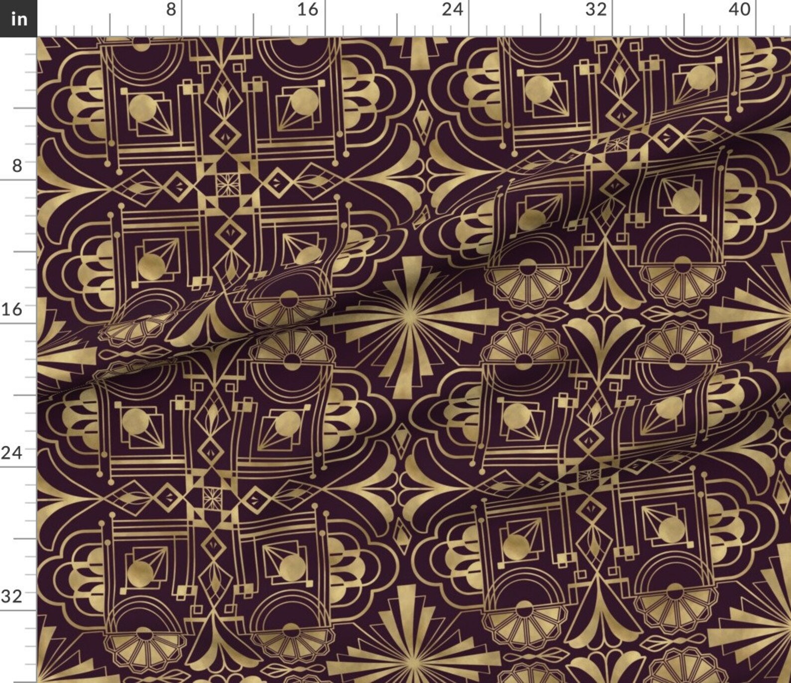 Art Deco Fabric Glamorous 1920S by New Branch Studio Art Etsy