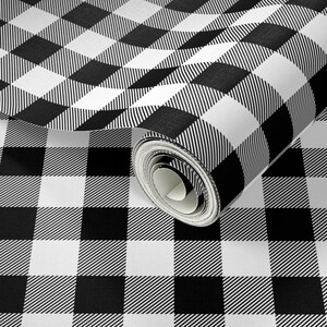Buffalo Plaid Wallpaper Black Buffalo Check 1 Squares - Etsy