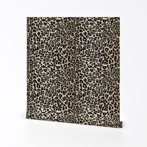 Leopard Wallpaper - Classic Leopard By Cinneworthington - Brown Black Cheetah Safari Removable Self Adhesive Wallpaper Roll by Spoonflower