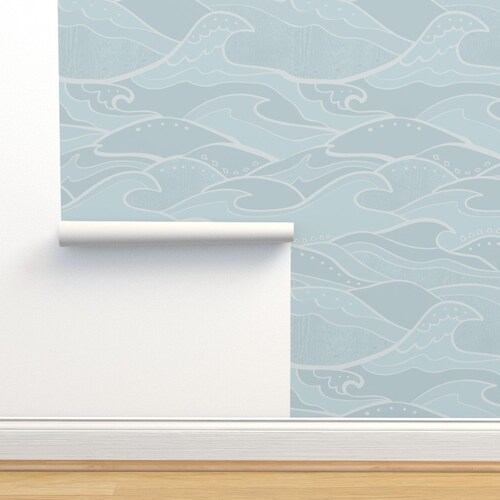 Ocean Wallpaper Coastal Removable Wallpaper Sea Self - Etsy
