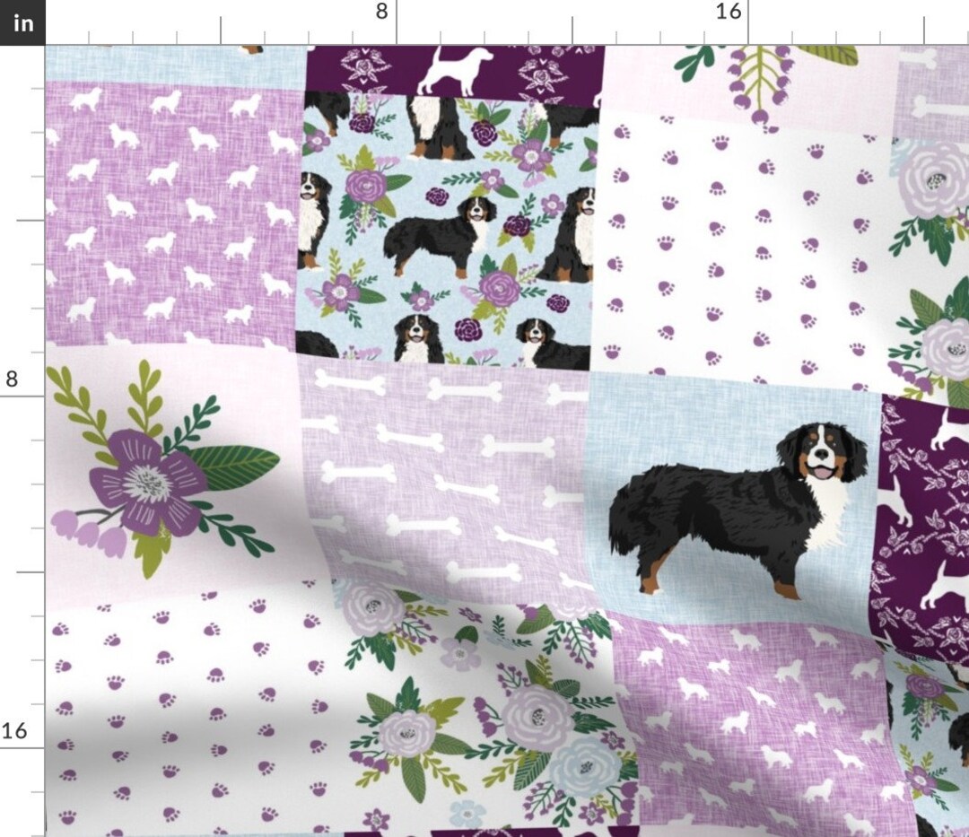 Bernese Mountain Dog Fabricbernese Mountain Dog Pet Quilt C Cheater