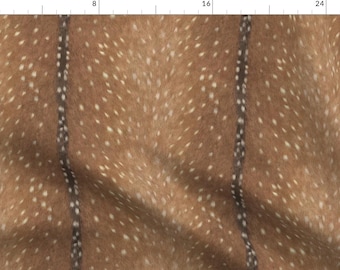 Fawn Fabric - Deer Hide Fabric By Willowlanetextiles - Fawn Cotton & Upholstery Fabric By The Yard With Spoonflower