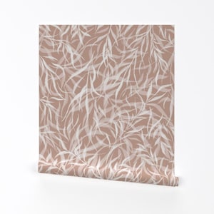 Neutral Willow Removable Peel and Stick Wallpaper - Botanical Serene Willow Tree - Wall Art Wall Decor - Sweeping Willow  by jchadesign