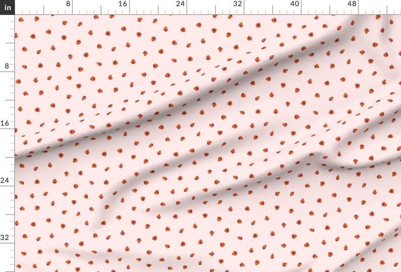 Strawberry Fabric - Strawberry Dream By Alenkakarabanova- Pink Tiny Strawberry Fruit Girl Apparel Cotton Fabric By The Yard With Spoonflower image 2