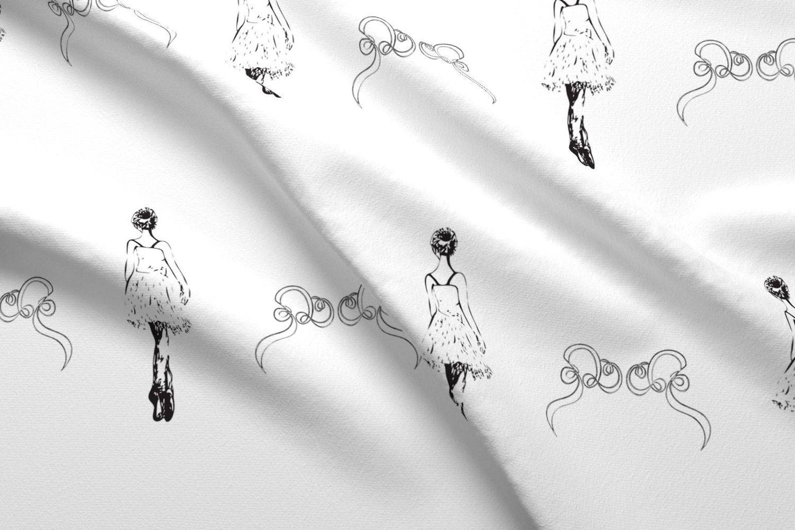 ballet fabric - pointe by myvisualmark - ballet dance point shoes dance class boys girl cotton fabric by the yard with spoonflow