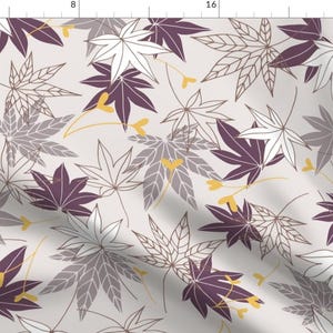 Japanese Maple Leaves Fabric - Maple Leaves By Ldpapers - Japanese Maple Leaves Home Decor Cotton Fabric By The Yard With Spoonflower