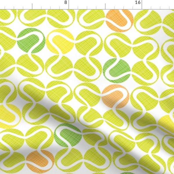 Abstract Tennis Fabric - Tennis Ball Quartet By Bubbledog - Abstract Summer Tennis Sport Cotton Fabric By The Yard With Spoonflower