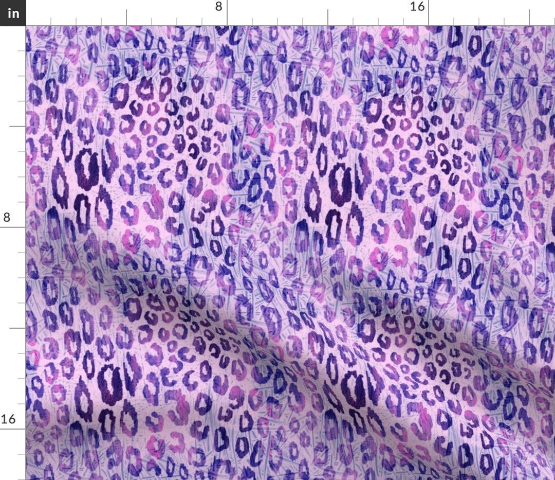 Animal Purple Cheetah Print Fabric Animal Skin Lavender Cheetah by Schatzibrown Animal Cotton