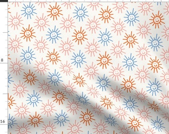 Summer Sunshine Fabric - Summer Sun by pruemelanie_ - Happy Beach Whimsical Fun Cute Happy Cheerful Fabric by the Yard by Spoonflower