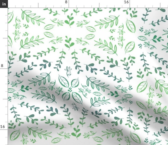 Greenery Fabric Flora Greenery By Ellolovey Greenery | Etsy