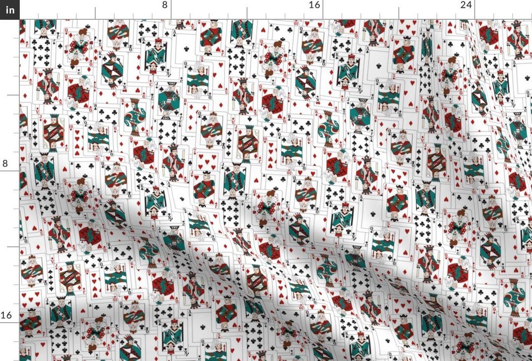 Playing Cards Fabric - the Whole Deck in Western by Mag-o - Playing ...