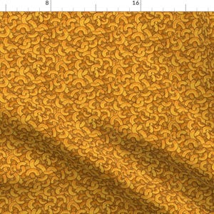 Macaroni And Cheese Fabric - Mac N Cheese By Pi-Ratical - Food Fun Orange Kitchen Cotton Fabric By The Yard With Spoonflower immagine 1