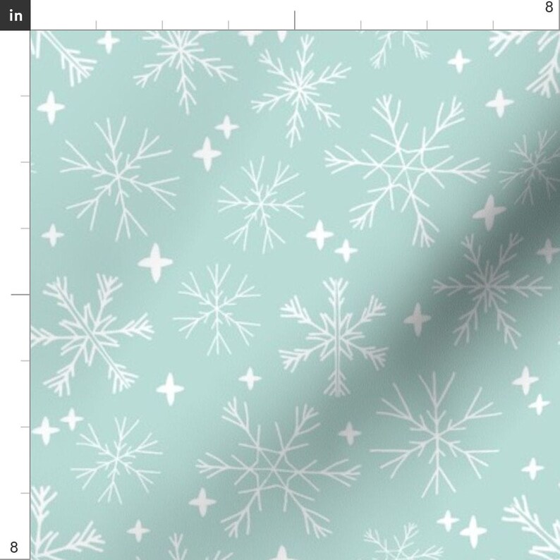Sequin Snowflakes Sweatpants in Mint main image 1