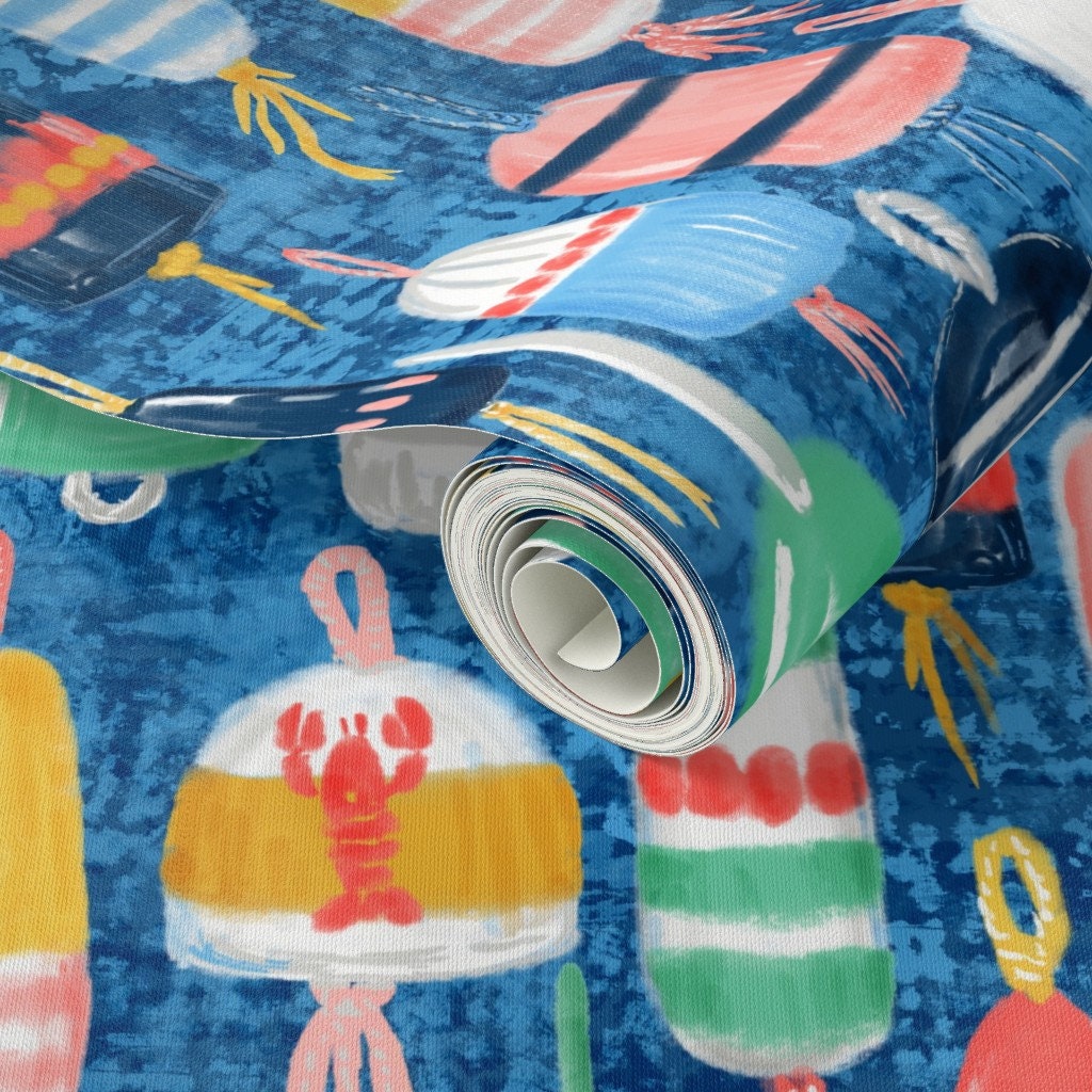 Nautical Buoy Wallpaper Lobster Buoys Maximalism 14 by - Etsy