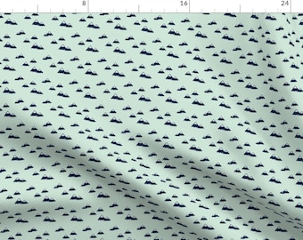 Mountains Fabric - (Micro Print) Mountains || Northern Lights Collection By Littlearrowdesign - Cotton Fabric By The Yard With Spoonflower
