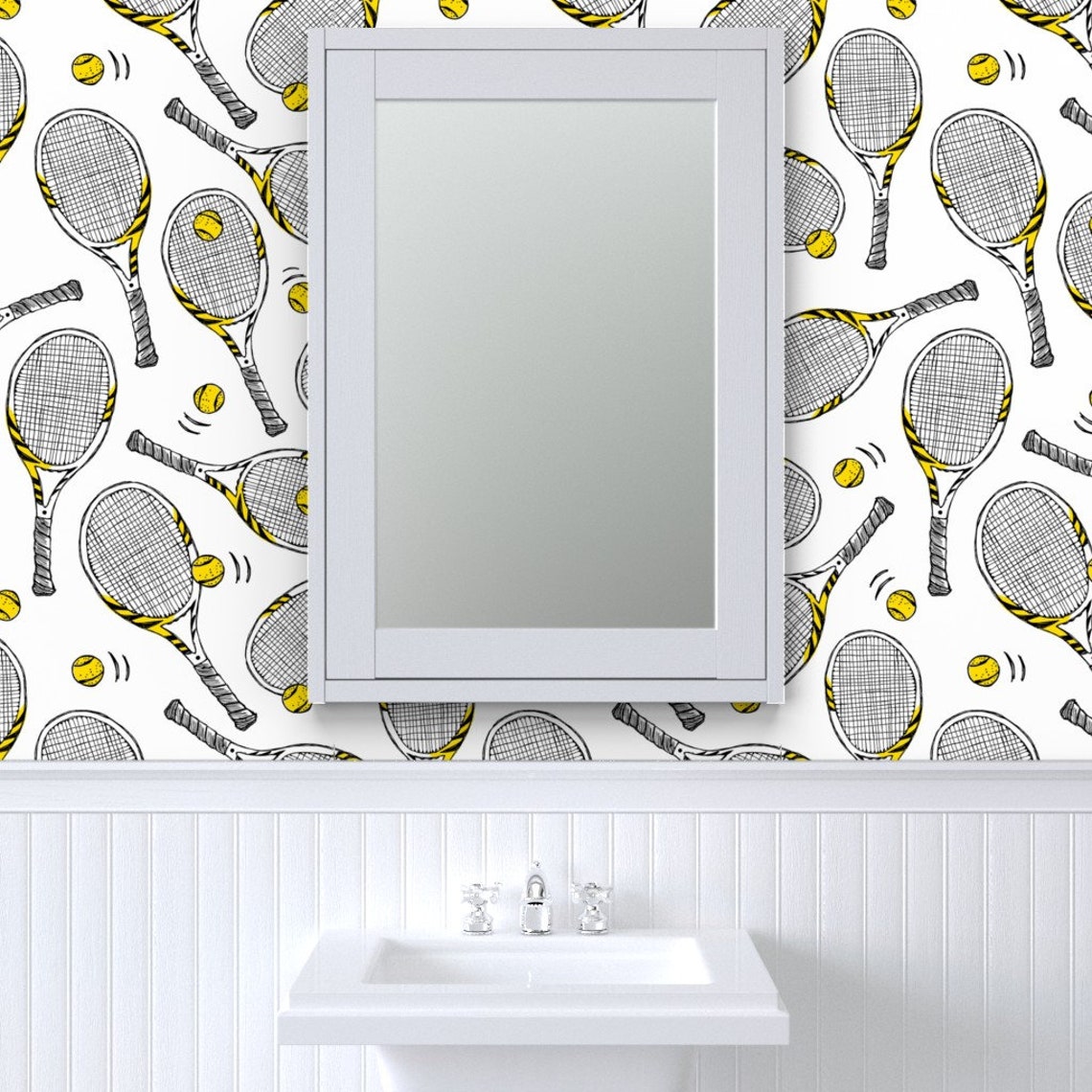 Tennis Wallpaper Tennis Rackets Sport Game by Revista - Etsy