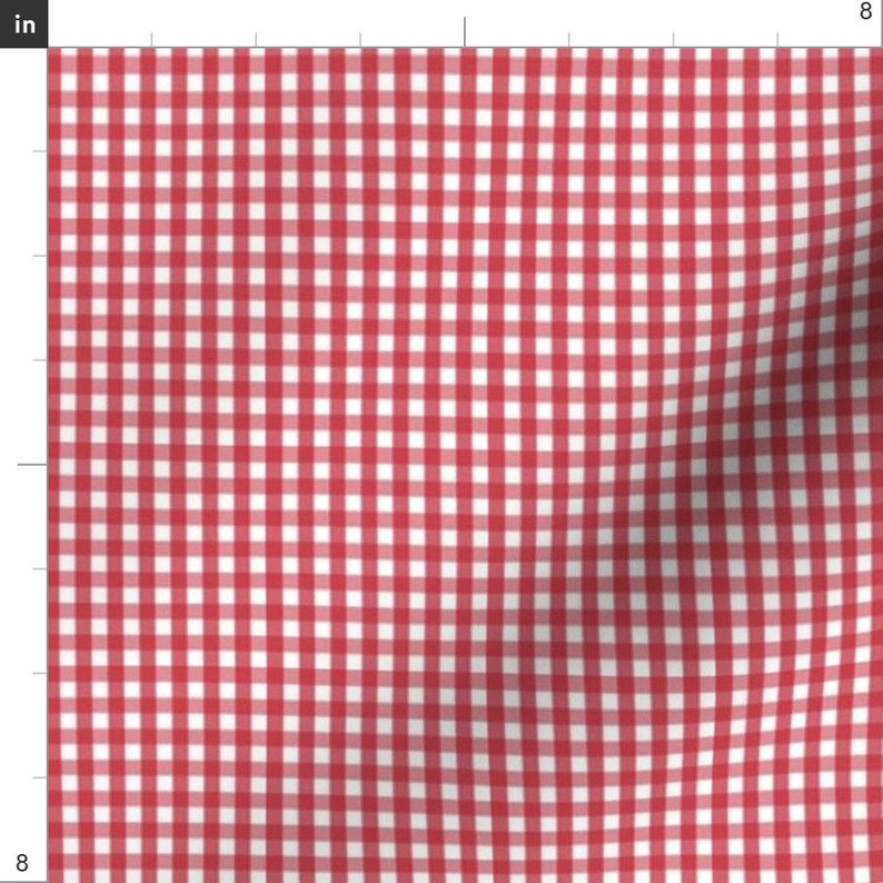 Red Gingham Picnic Blanket Fabric Tiny Gingham Red by Etsy