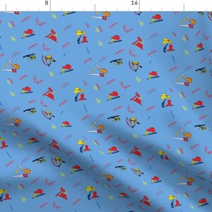 Little Boy Fabric - Little Boy Pal - Lighter Blue By W855173w - Cosplay Little Boy Pal Blue Cotton Fabric By The Yard With Spoonflower