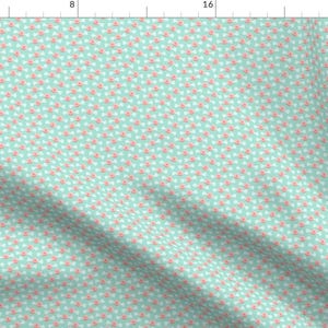 Christmas Candy Mint Fabric - (Micro Scale) Peppermint Candies / Aqua C18bs By Littlearrowdesign - Christmas Candy Fabric With Spoonflower